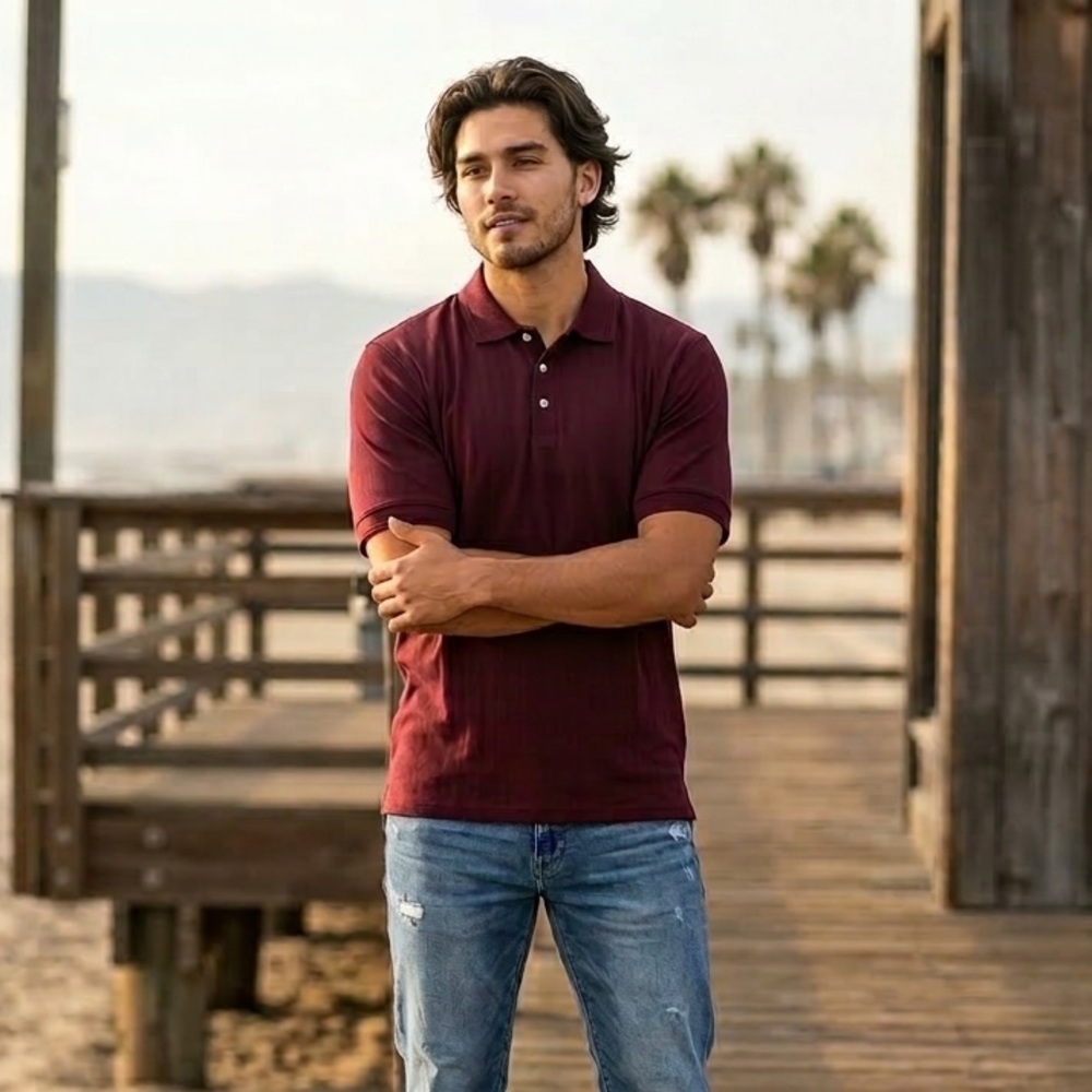 Architect Men's Polo Shirt - Burgundy